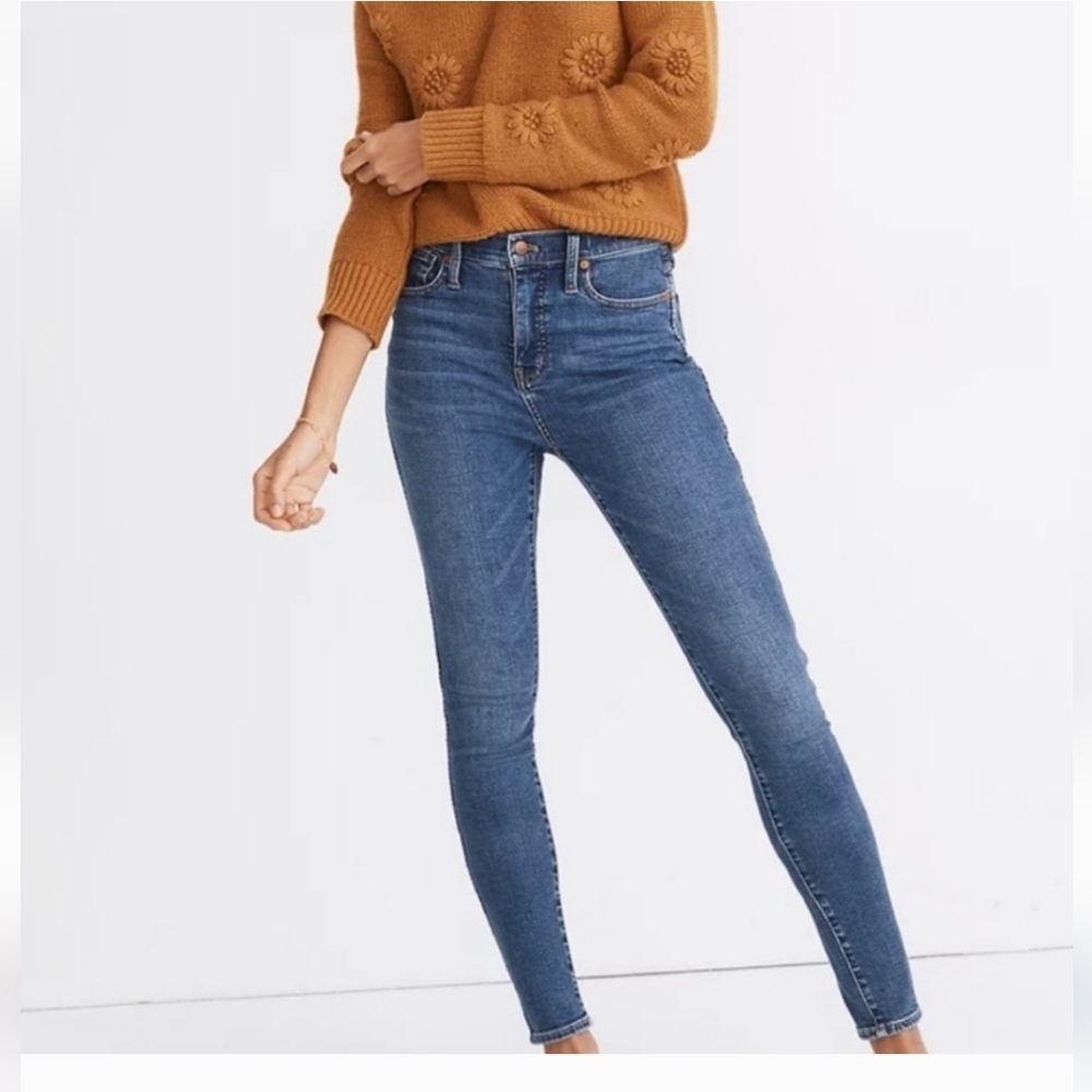 Madewell 10' High Rise Skinny Jeans Raw Hem